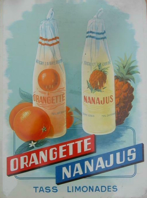 Affiche publicitaire pour Orangette et Nanajus